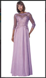 Annabelle Dress 8880 Special Occasion Gown 3/4 Length Sleeves Beautiful Appliques