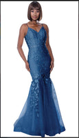 Annabelle Dress 8884 Special Occasion Gown With Spaghetti Straps