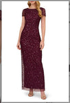 Adrianna Papell AP2E208616  Beaded Short Sleeve Gown Embellished,