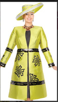 Champagne Italy 6108 2PC Dress And Long Coat Suit.  Special Occasion Suit