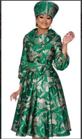 Dorinda Clark Cole 5111  1PC Long Sleeve Church Dress, Or Special Event Dress