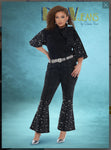 DONNA VINCI JEANS STYLE 8490,BLack, 2 PC. Jacket/PANT