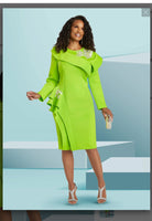 DONNA VINCI STYLE 12112,LIME,1PC. DRESS