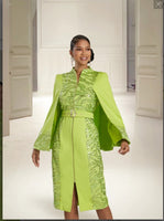 DONNA VINCI COUTURE STYLE 5858,LIME PUNCH, 1PC. DRESS
