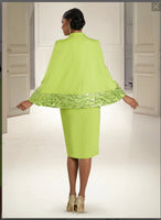 DONNA VINCI COUTURE STYLE 5858,LIME PUNCH, 1PC. DRESS