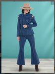 DONNA VINCI JEANS 8494 2PC Long Jacket/Pant Suit