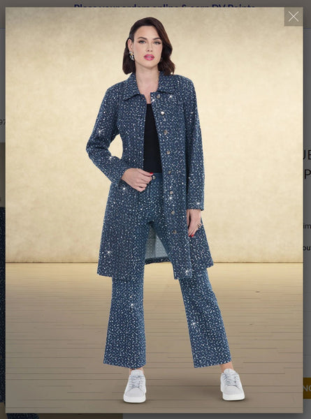 DONNA VINCI JEANS 8497 2PC Jacket/Pant Suit