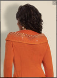 Donna Vinci KNITS Style 13378,ORANGE, 2pc. Jacket & Skirt Set