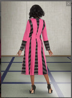 Donna Vinci KNITS Style 13381,FUCHSIA/BLACK, 1pc. Dress