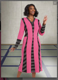 Donna Vinci KNITS Style 13381,FUCHSIA/BLACK, 1pc. Dress