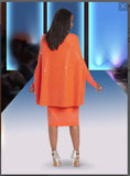 Donna Vinci KNITS Style 13382,ORANGE, 2pc. Dress/Jacket
