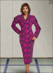 Donna Vinci KNITS Style 13388,MAGENTA, 2pc. Jacket & Skirt Set