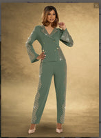 Donna Vinci Knits Style 13422 2PC Jacket/Pant Suit