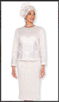 Elite Champagne 5977 2PC Women Fancy Knit Suit.  Church And Special Occasion