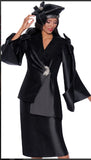 GMI 9992 Woman 2PC Asymmetric Jacket And Straight Line Skirt Suit