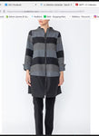 IC Collection 5807T Long Sleeve With Cuffs ZIP FRONT METALLIC STRIPE TUNIC