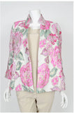 IC Collection 6099J FLORAL EMBO JQD STAND UP COLLAR 3/4 SLV JACKET