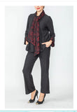 IC Collection 6939J 1PC Jacket With Lace Muffler Tie