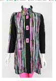 IC Collection 6943J Multi Color Bias Trim Unbalance Jacket