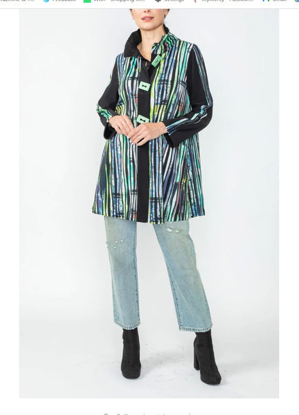 IC Collection 6943J Multi Color Bias Trim Unbalance Jacket