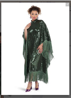 Love The Queen Style 17493 Rose Gold/Artichoke Green 1PC Caftan