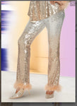 LOVE THE QUEEN STYLE 17497-P,SILVER/ROSE GOLD,1 PC. PANT