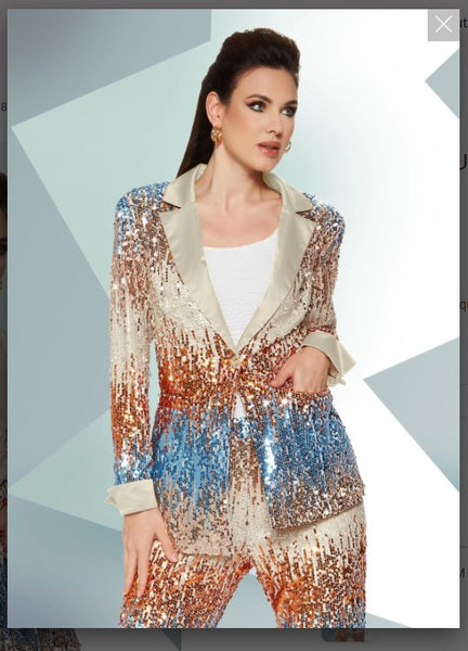 LOVE THE QUEEN STYLE 17498-J,MULTI,1 PC. JACKET