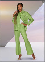 Love The Queen 17544-J 1PC Jacket With Exclusive Novelty Stretch Fabric With New Washed Look