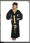 Love The Queen Style 17571 1PC Black/Gold VIP Dress