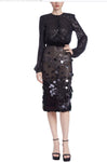 Badgley Mischka SC3993  Sequined Cocktail Dress with Paillettes