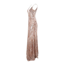 Gold Sequin Evening Gown - Jazmine & Yazmine Designer Boutique