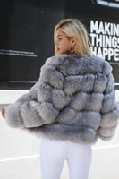 Vintage Fluffy Faux Fur Coat 10131642-black-s - Jazmine & Yazmine Designer Boutique