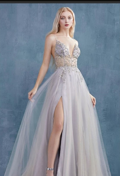 Andrea & Leo Couture A0672 Ophelia Bead Strap Tulle Gown