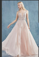 Andrea & Leo Couture A0870 Sara Gown Trickle Beaded Chiffon A-Line Gown