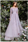 Andrea & Leo Couture A1024 Diana Long SLV Gown Regal, Elegant Yet Soft,