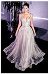 Cinderella Divine CD940 A-Line Embellished Tulle Gown