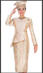 Champagne Italy 5710 2PC Asymmetric Jacket/Skirt Church Suit