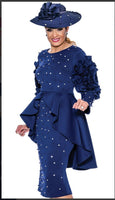Dorinda Clark Cole 4711 1PC Long Sleeve Pemblem Church Or Special Occasion Dress,