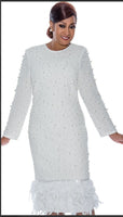 Dorinda Clark Cole 5031 1PC Long Sleeve Crew Neck Church Dress Or Any