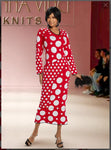 Donna Vinci KNITS Style 13363,RED/WHITE, 1 Pc. Dress