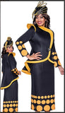 GMI 9222 2pc Scuba Knit Women Suit With Shoulder Flair