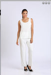 IC Collection 6394TP Women Casual Ivory Pant & Top Set You Can Wear With Almost Anything