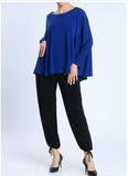 IC Collection 6769T Long Sleeve Short Style Tunic  With Boat Neck line