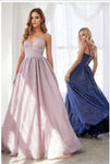 Cinderella Divine J796 Ball Gown With Glitter Finish And Lace Up Corset Back