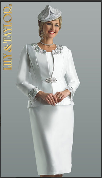 Lily And Taylor 3800 3pc Silk Ladies Suit