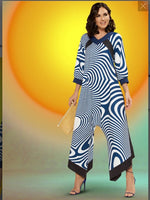 Love the Queen Style 17452,NAVY/WHITE,1 Pc. Jumpsuit