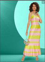 Love the Queen Style 17461,LIME/PINK,1 Pc. Dress