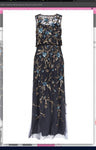 Aidan Mattox MD1E203125 Floral Sequin Blouson Gown