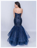 Nina Canacci 1407 Strapless Layered Mermaid Gown For Any Special Occasion