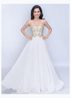 Nina Canacci 1412 Strapless Ball Gown W-Embellished Bodice